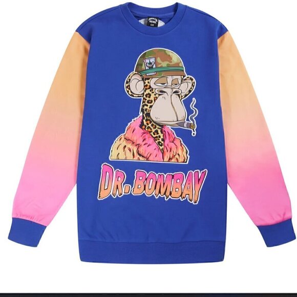 NWT Death Row Records Dr Bombay Embroidered Sunset Crew - Picture 1 of 4